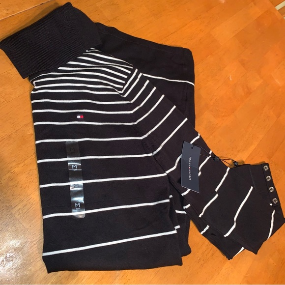 NWT - Tommy Hilfiger Long Sleeve Turtleneck Stripe Sweater Dress - Picture 3 of 8